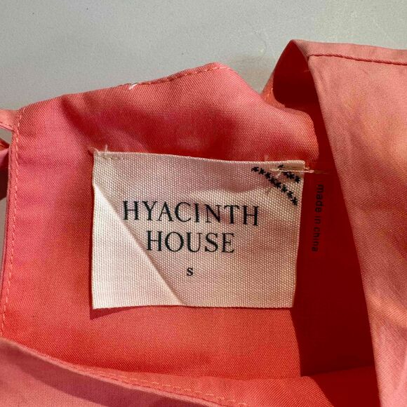 NWT Hyacinth House Tuckernuck Pink Puff Sleeve Crew Neck Babydoll Dress Small - Picture 11 of 15